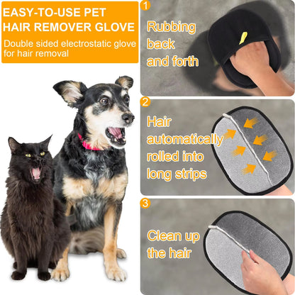 Double-Sided Pet Grooming Glove
